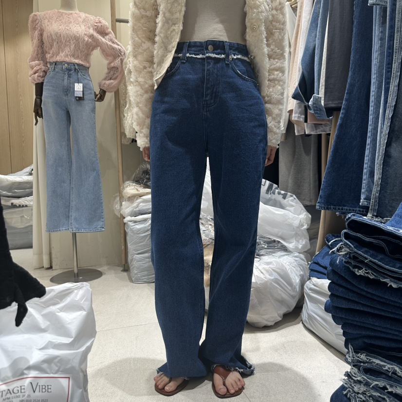 VINTAGE VIBE韓國直郵㊣女裝新款25春夏人氣休閑時尚牛仔褲VINTAGE VIBE牛仔褲