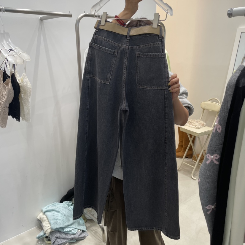 FRUIT BASKET直郵韓國代購㊣女裝新款熱賣職業時尚25春夏牛仔褲FRUIT BASKET牛仔褲