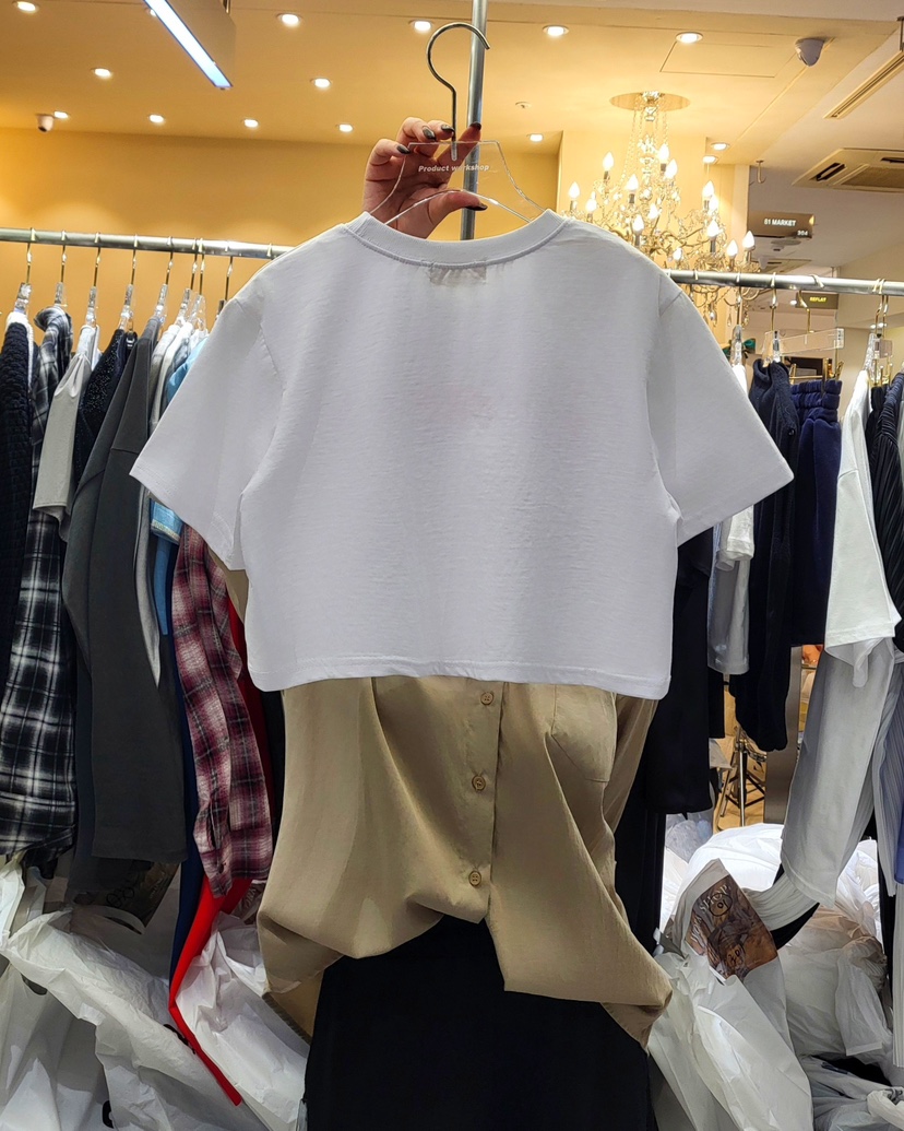 WORK SHOP韓國直郵㊣東大門實拍女裝新款時尚休閑人氣推薦T恤Work_shopT恤