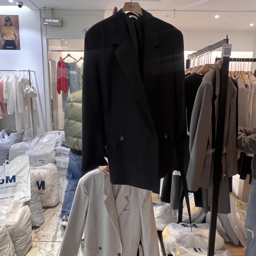 LA MAGIE FEMME韓國㊣直郵東大門代購女裝新品時尚夾克含腰帶Lamagie Femme夾克圖色2