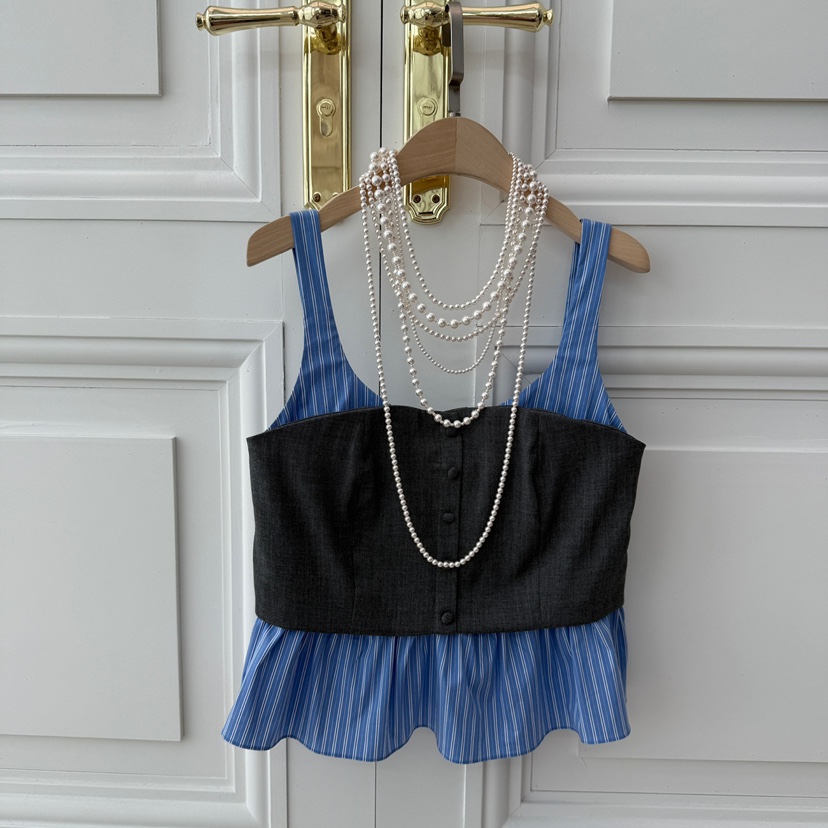 VICTORIA QUEEN韓國㊣直郵東大門代購女裝新品25春夏吊帶背心VICTORIA QUEEN吊帶/背心圖色2