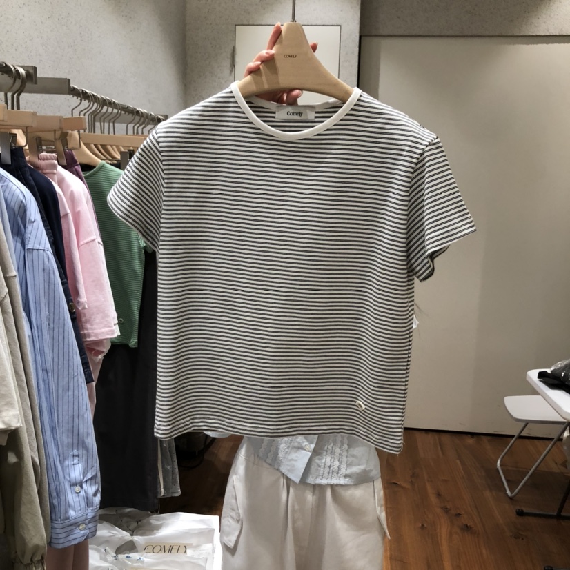 COMELY韓國直郵㊣女裝新品25春夏熱賣人氣職業推薦時尚休閑T恤COMELYT恤圖色2