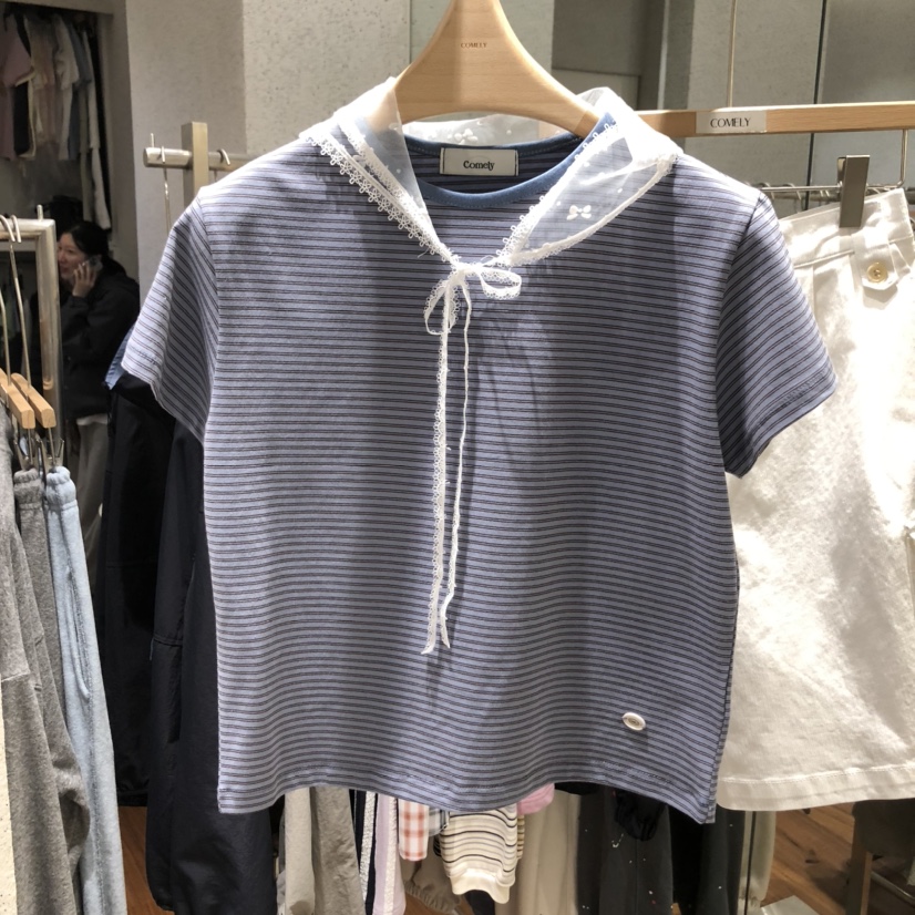 COMELY韓國直郵㊣女裝新品25春夏熱賣人氣職業推薦時尚休閑T恤COMELYT恤圖色3