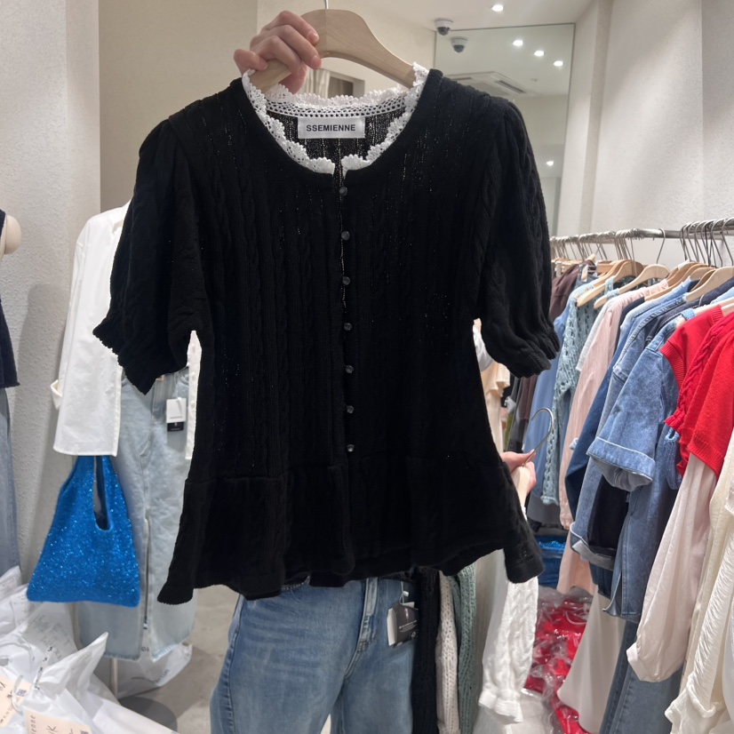 SSEMIENNE韓國直郵㊣女裝新品人氣職業25春夏時尚休閑針織衫SSEMIENNE針織衫圖色3