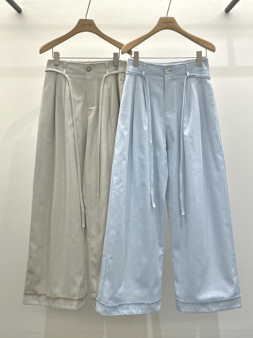 OBSESS韓國㊣直郵東大門代購女裝新品休閑推薦休閑褲含腰繩OBSESS/EARLY BIRD休閑褲