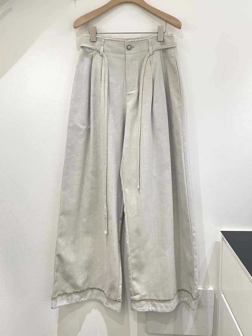 OBSESS韓國㊣直郵東大門代購女裝新品休閑推薦休閑褲含腰繩OBSESS/EARLY BIRD休閑褲圖色1