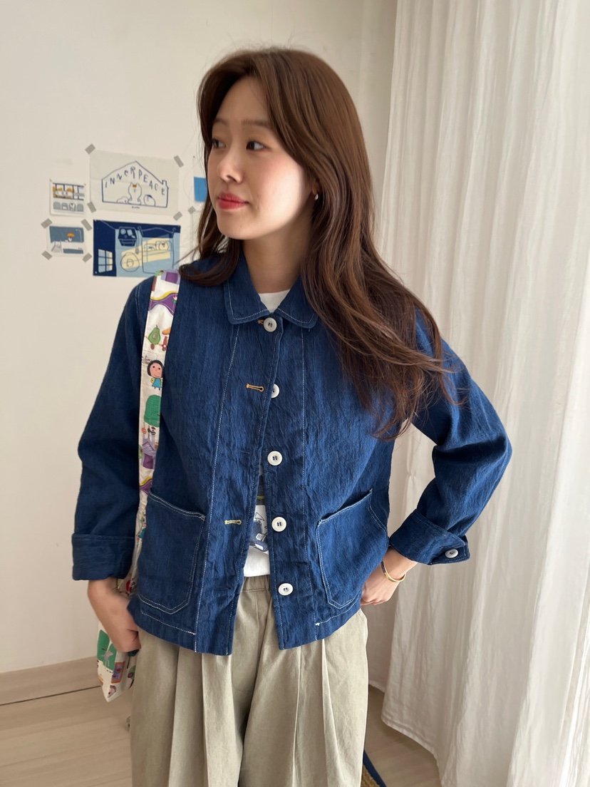 AT NOTE直郵韓國代購㊣女裝新品時尚人氣職業熱賣夾克亞麻AT NOTE夾克
