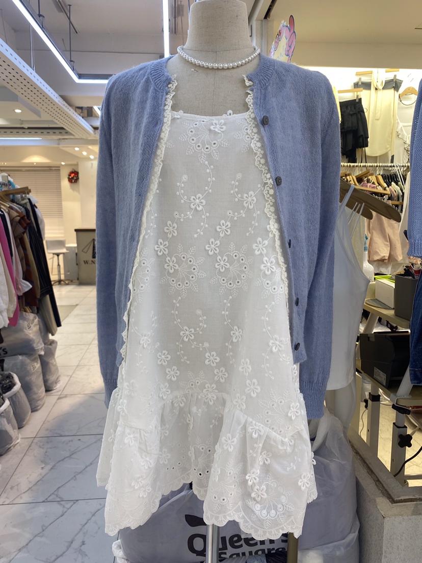 KC MARKET韓國代購女士新品推薦時尚25春夏人氣休閑連衣裙空連衣裙