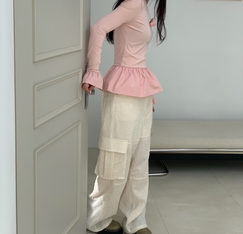 MELTED-P韓國直郵女裝新款25春夏職業熱賣推薦人氣長袖T恤MELTED-P長袖T恤