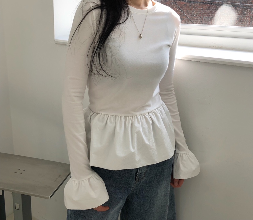 MELTED-P韓國直郵女裝新款25春夏職業熱賣推薦人氣長袖T恤MELTED-P長袖T恤