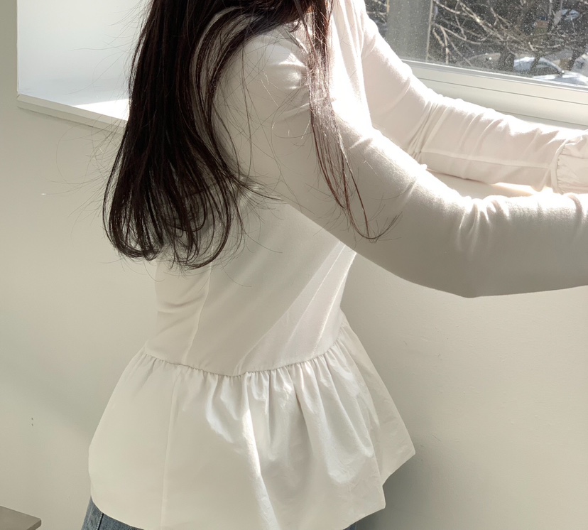MELTED-P韓國直郵女裝新款25春夏職業熱賣推薦人氣長袖T恤MELTED-P長袖T恤
