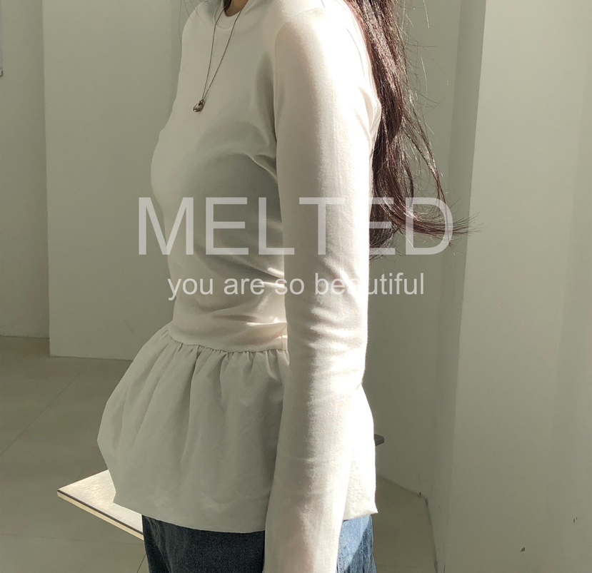 MELTED-P韓國直郵女裝新款25春夏職業熱賣推薦人氣長袖T恤MELTED-P長袖T恤