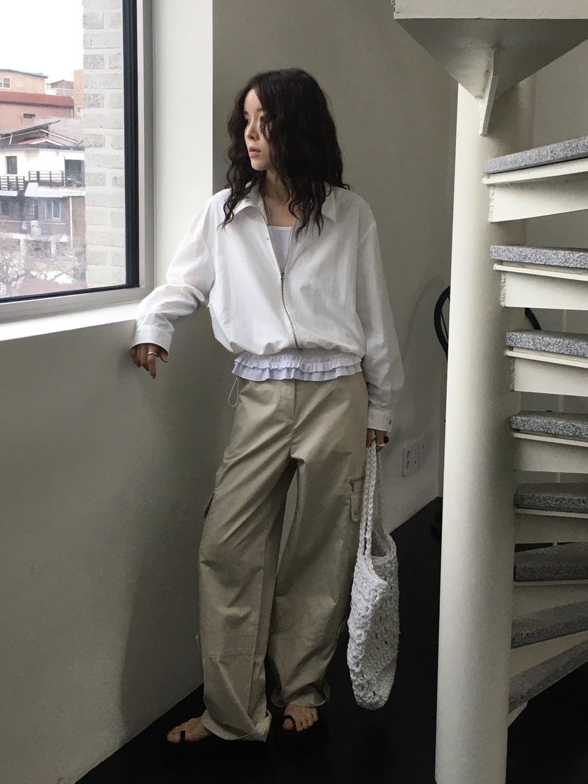 MONDAYMORING韓國直郵女裝新款真品職業25春夏推薦夾克拉鏈MONDAYMORING夾克