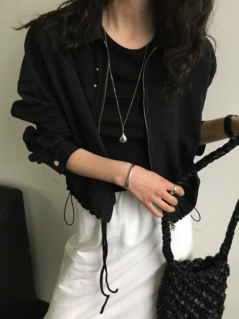 MONDAYMORING韓國直郵女裝新款真品職業25春夏推薦夾克拉鏈MONDAYMORING夾克