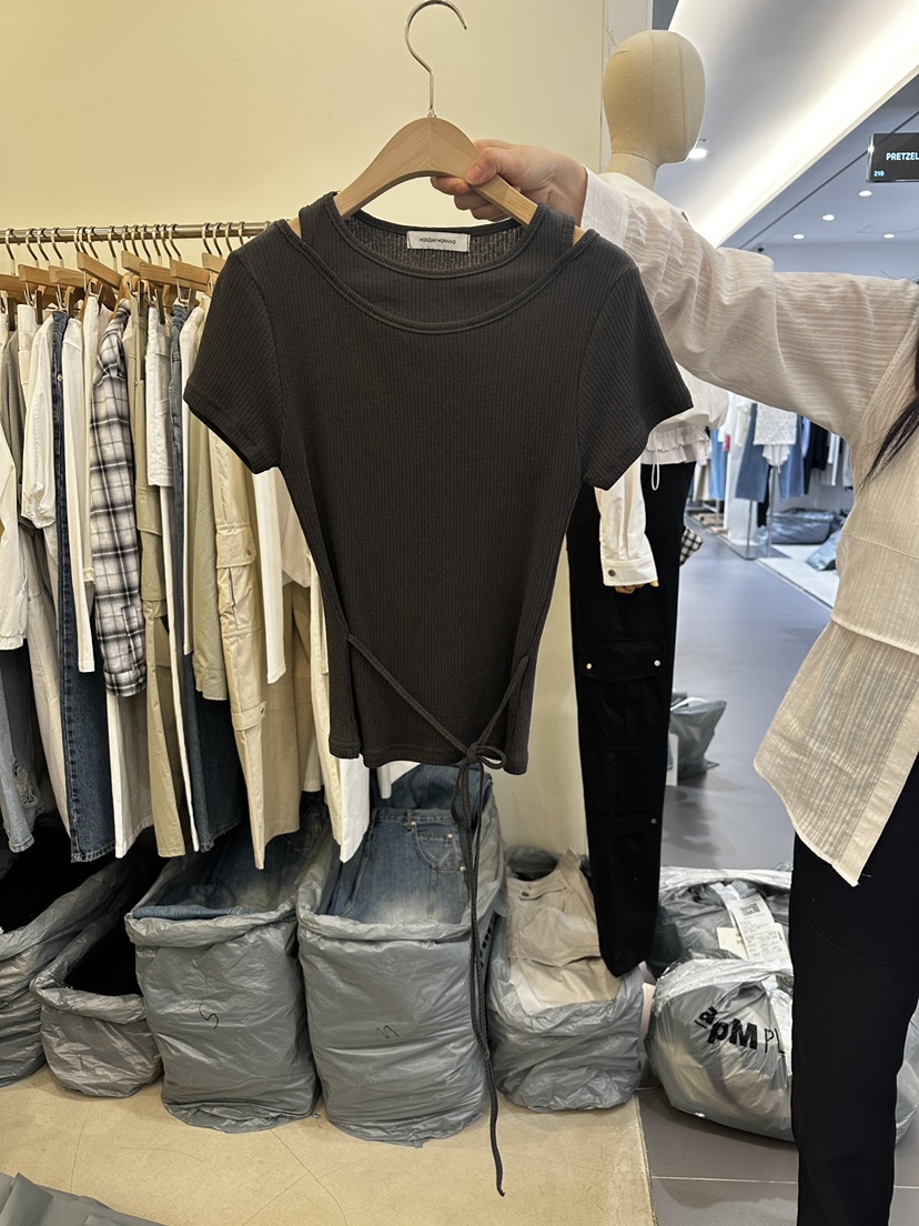 MONDAYMORING東大門代購女士新款休閑職業熱賣推薦25春夏T恤MONDAYMORINGT恤圖色1