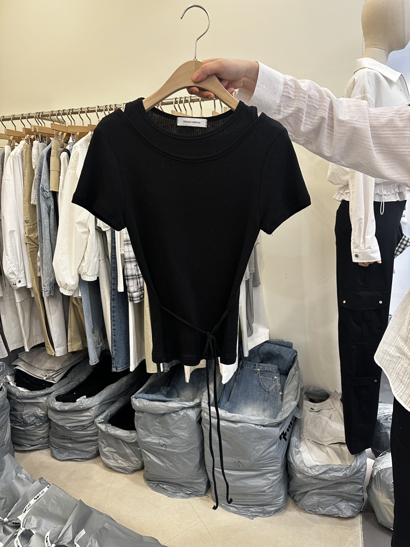 MONDAYMORING東大門代購女士新款休閑職業熱賣推薦25春夏T恤MONDAYMORINGT恤圖色3