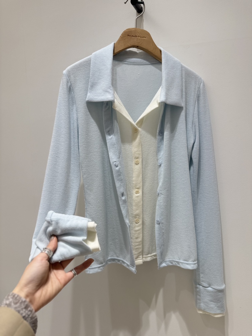 MELTED-P東大門實拍女士新款熱賣時尚25春夏推薦長袖T恤雙層MELTED-P長袖T恤