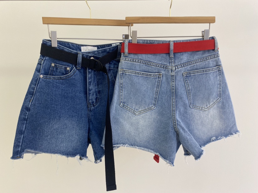 KC MARKET東大門實拍女士新品25春夏時尚熱賣職業短褲腰帶空短褲
