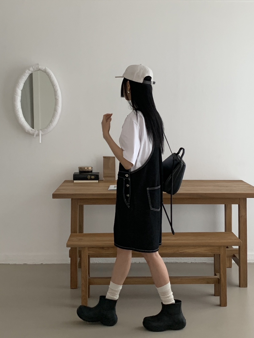 LA_TERRE韓國直郵女士新款人氣休閑熱賣時尚職業背帶褲兔子LA_TERRE背帶褲