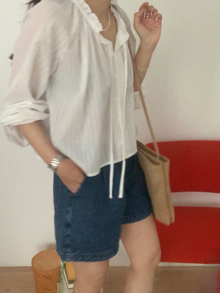 DOIT韓國代購女士新品熱賣時尚真品休閑25春夏職業襯衫蕾絲衫DOIT襯衫/蕾絲衫