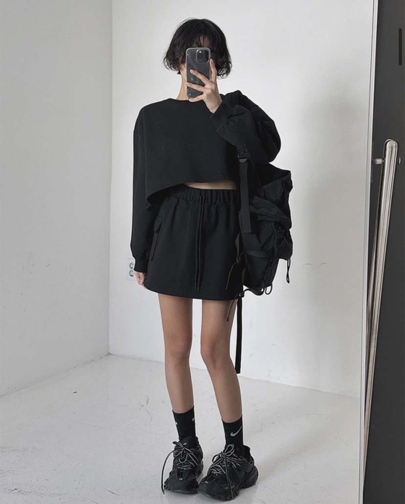 DOUBLE.S韓國代購女士新品職業人氣推薦休閑25春夏短裙工裝DOUBLE.S短裙
