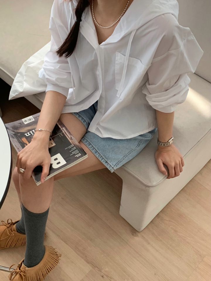DOIT東大門直郵女士新品休閑人氣時尚職業真品襯衫蕾絲衫連帽DOIT襯衫/蕾絲衫