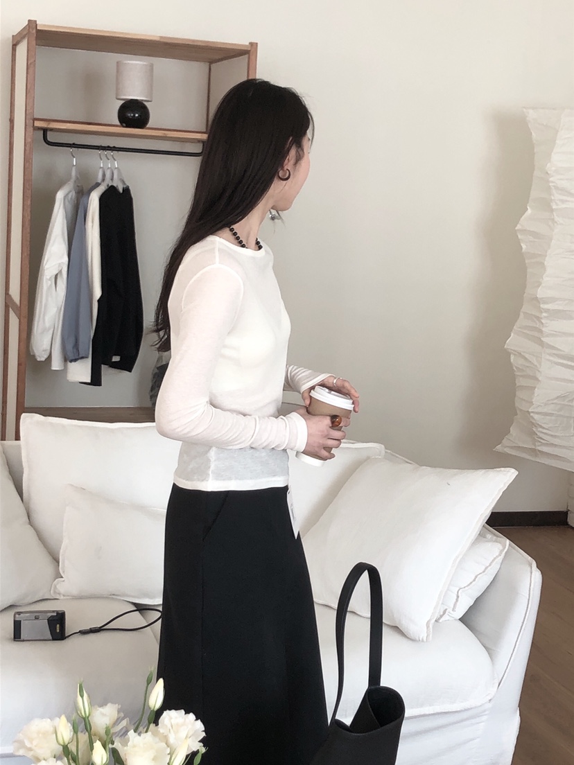 LE BUTTER韓國直郵女士新品人氣推薦真品熱賣休閑25春夏長袖T恤LE BUTTER長袖T恤