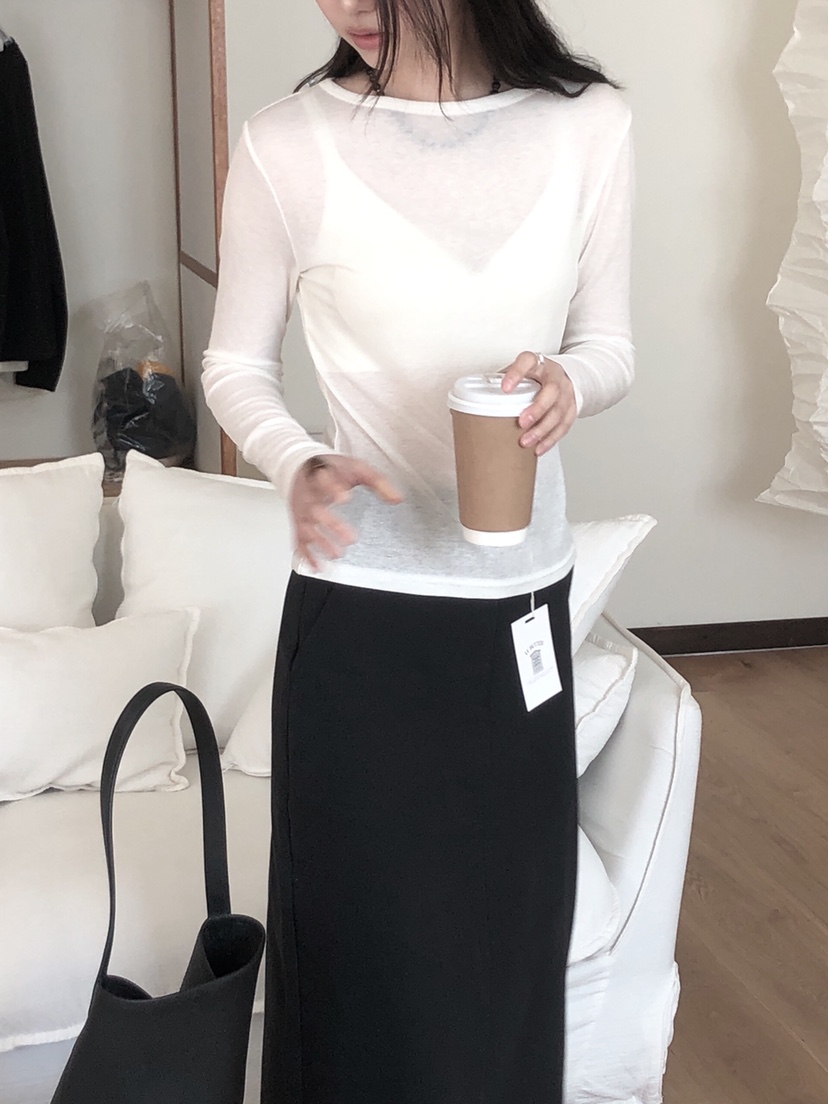 LE BUTTER韓國直郵女士新品人氣推薦真品熱賣休閑25春夏長袖T恤LE BUTTER長袖T恤