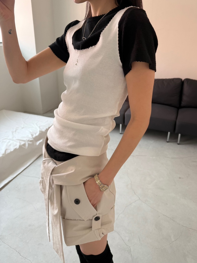 MINIMUZE韓國代購女士新款真品時尚推薦職業人氣吊帶背心刺繡MINIMUZE吊帶/背心