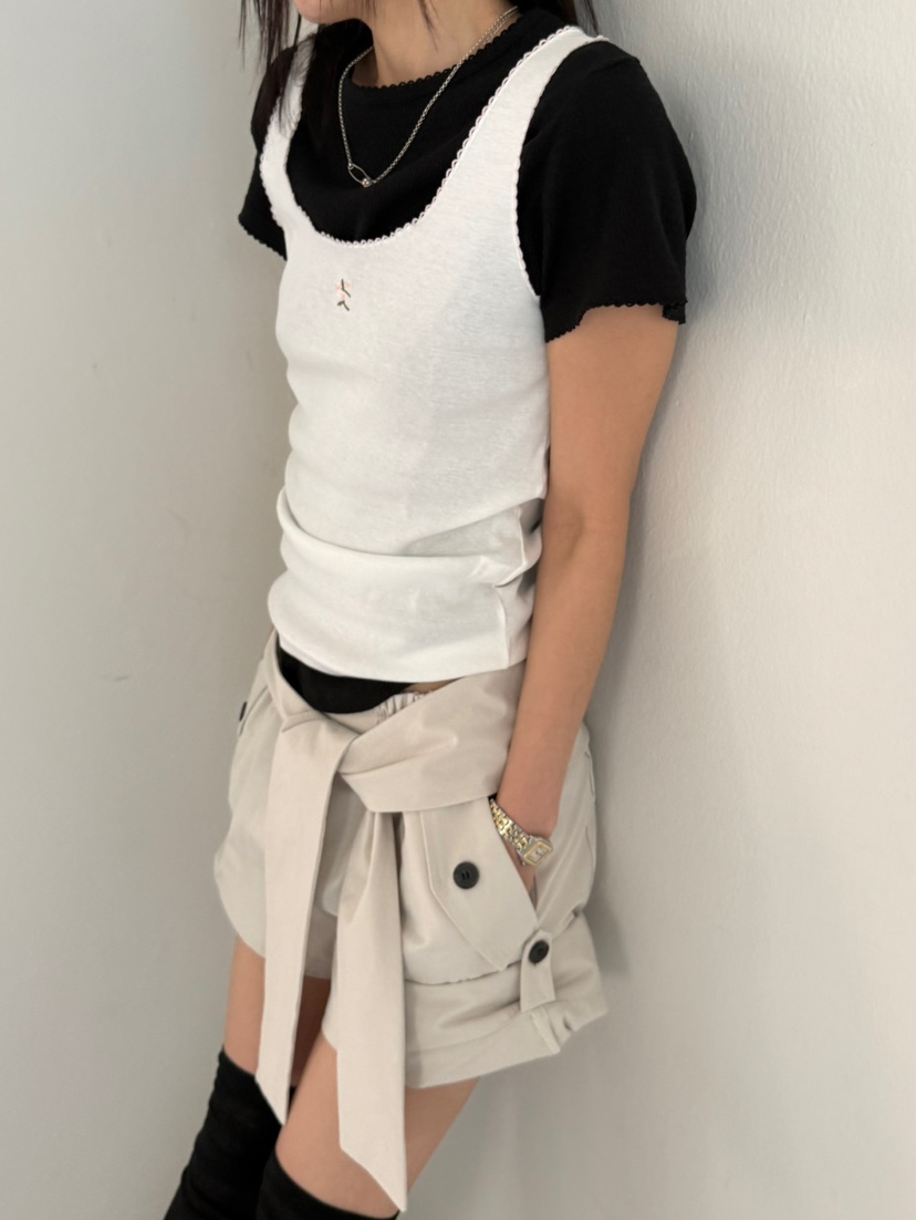 MINIMUZE韓國代購女士新款真品時尚推薦職業人氣吊帶背心刺繡MINIMUZE吊帶/背心