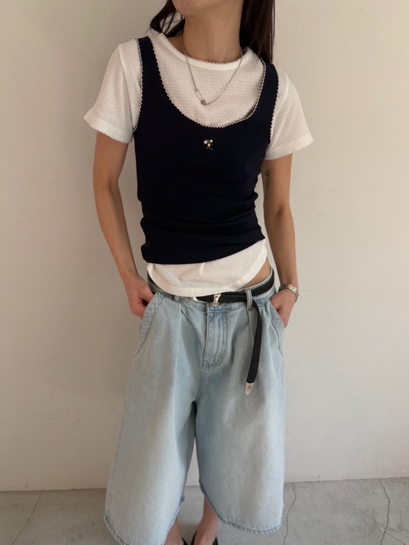 MINIMUZE韓國代購女士新款真品時尚推薦職業人氣吊帶背心刺繡MINIMUZE吊帶/背心