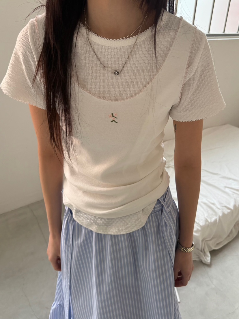 MINIMUZE韓國代購女士新款真品時尚推薦職業人氣吊帶背心刺繡MINIMUZE吊帶/背心