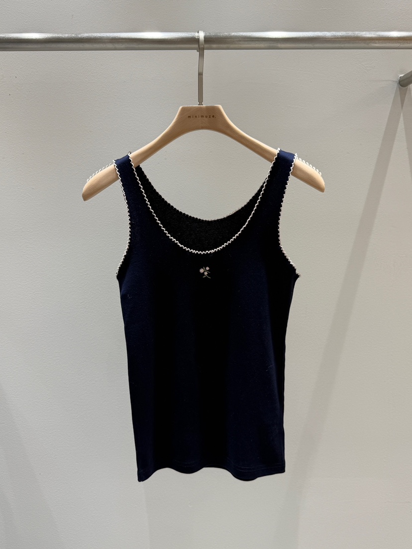 MINIMUZE韓國代購女士新款真品時尚推薦職業人氣吊帶背心刺繡MINIMUZE吊帶/背心圖色2