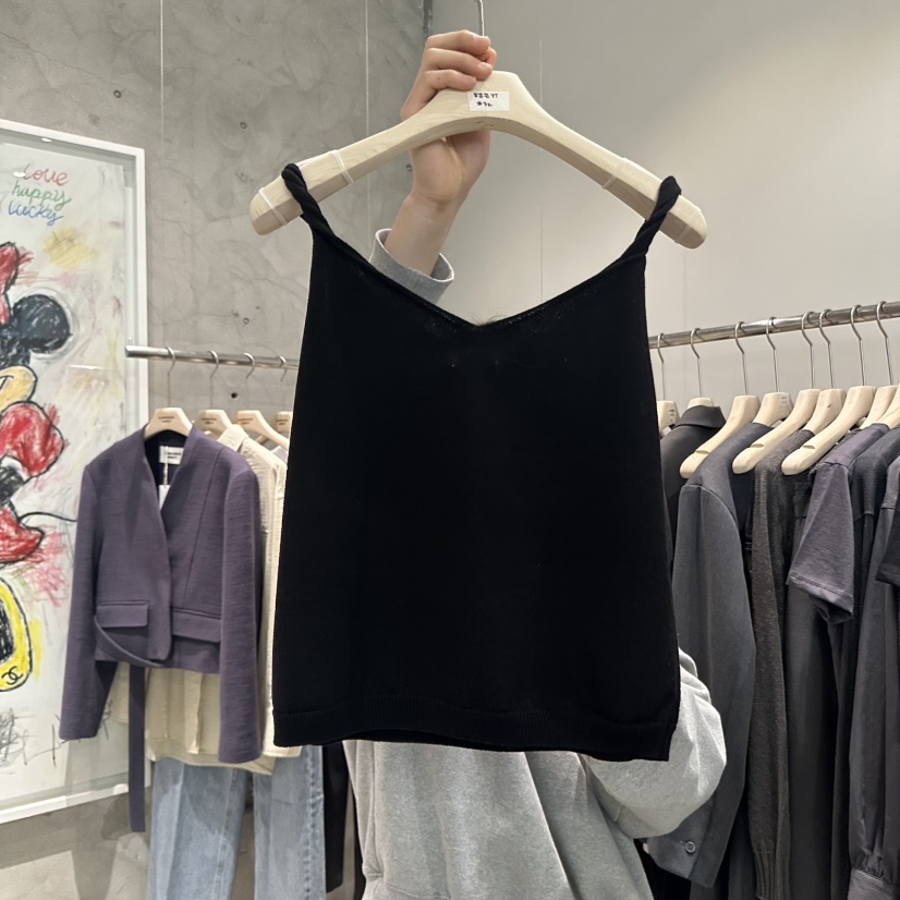 LAMAGIEPIE韓國代購女裝新品時尚職業人氣推薦休閑吊帶背心LAMAGIE GREY吊帶/背心