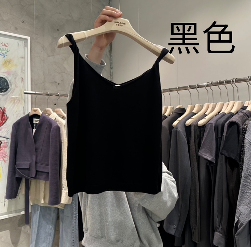 LAMAGIEPIE韓國代購女裝新品時尚職業人氣推薦休閑吊帶背心LAMAGIE GREY吊帶/背心圖色4