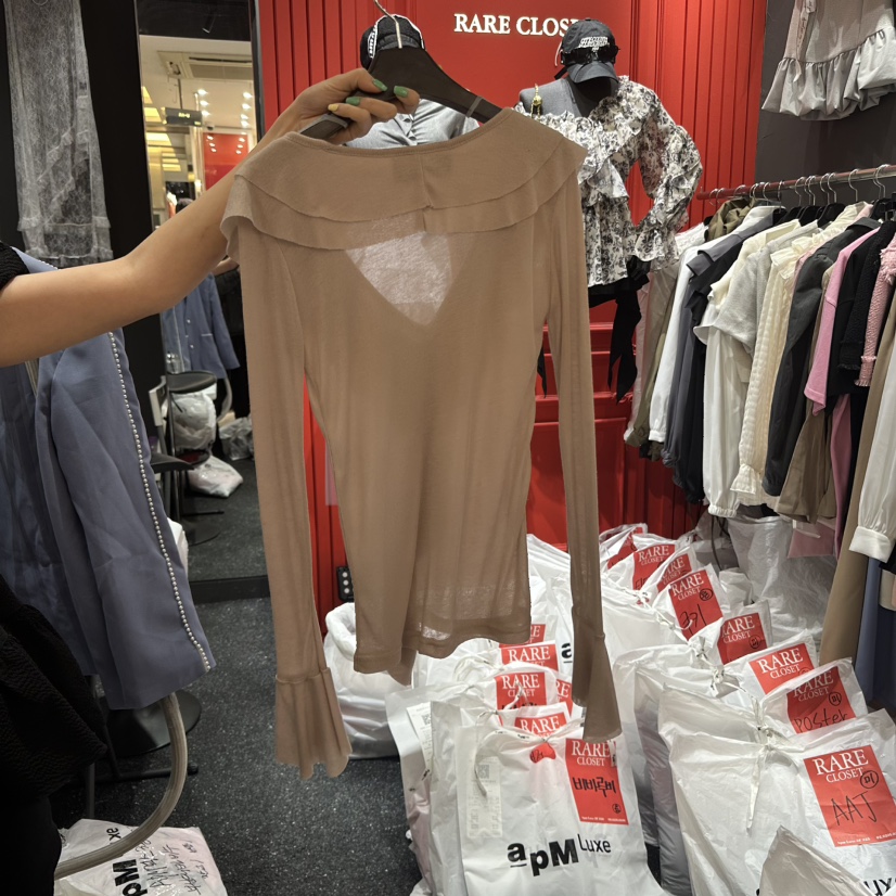 RARE CLOSET東大門實拍女裝新品25春夏熱賣推薦休閑長袖T恤RARE CLOSET長袖T恤