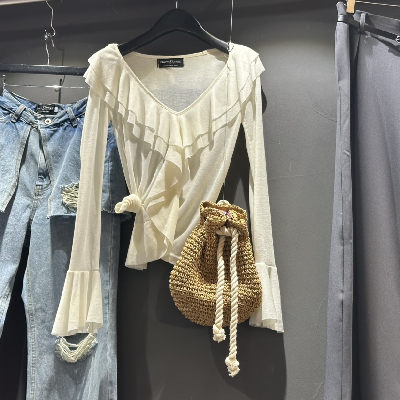 RARE CLOSET東大門實拍女裝新品25春夏熱賣推薦休閑長袖T恤RARE CLOSET長袖T恤