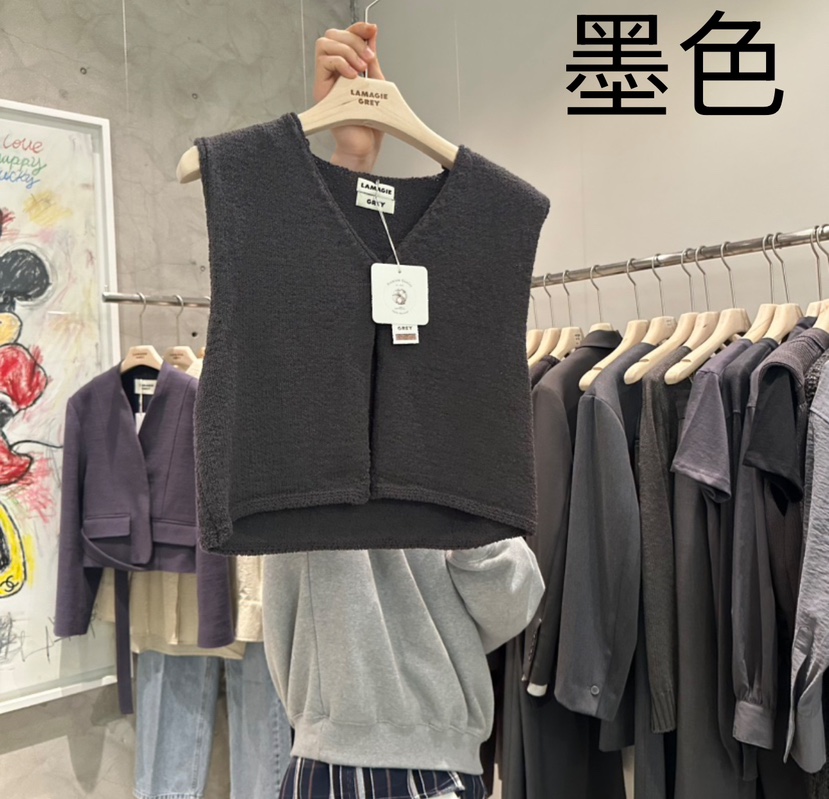 LAMAGIEPIE東大門實拍女裝新品時尚熱賣人氣真品25春夏馬甲LAMAGIE GREY馬甲圖色2