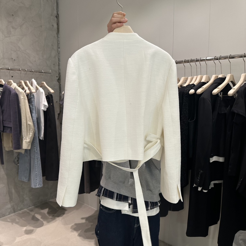 LAMAGIEPIE東大門實拍女裝新品推薦休閑熱賣人氣夾克含腰帶LAMAGIE GREY夾克
