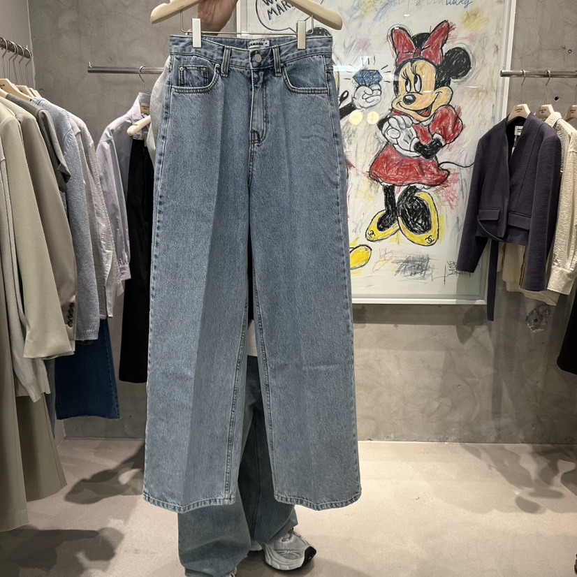 LAMAGIEPIE韓國代購女士新款職業真品25春夏推薦時尚牛仔褲LAMAGIE GREY牛仔褲