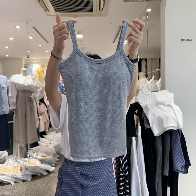 CELINA東大門代購女裝新款職業人氣休閑熱賣真品25春夏吊帶背心CELI_NA吊帶/背心圖色2