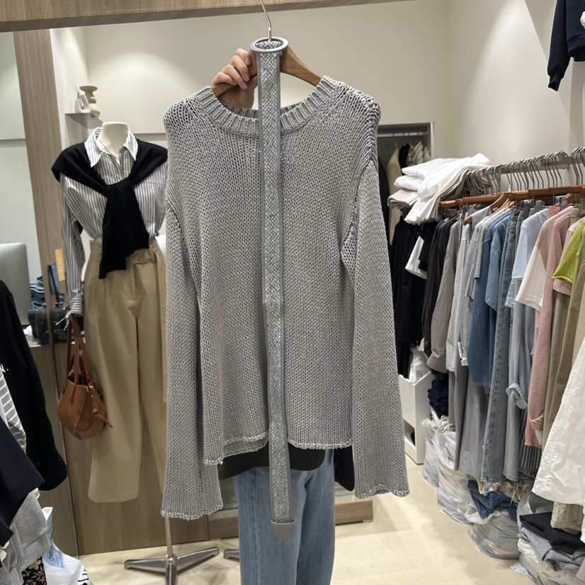 MELO韓國代購女士新品推薦職業休閑人氣真品熱賣針織衫含腰帶MELO針織衫圖色1