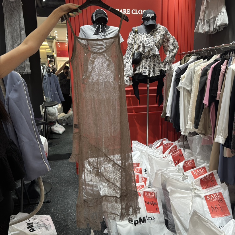 RARE CLOSET東大門直郵女士新款熱賣休閑人氣連衣裙蕾絲緊身RARE CLOSET連衣裙