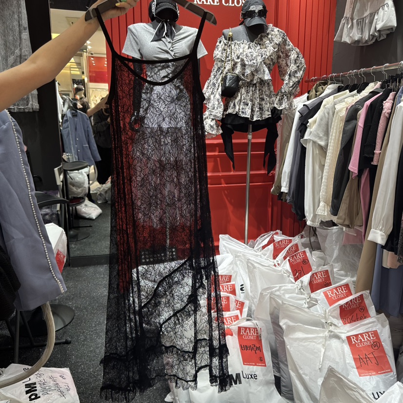 RARE CLOSET東大門直郵女士新款熱賣休閑人氣連衣裙蕾絲緊身RARE CLOSET連衣裙圖色2