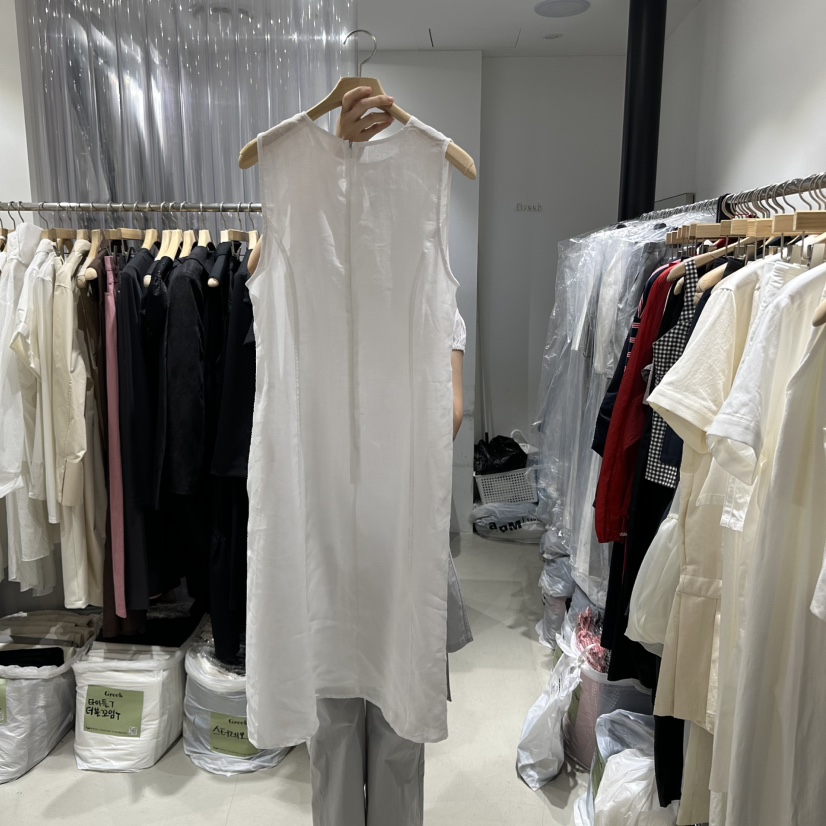GREEK東大門實拍女裝新品真品熱賣25春夏時尚人氣連衣裙亞麻GREEK連衣裙