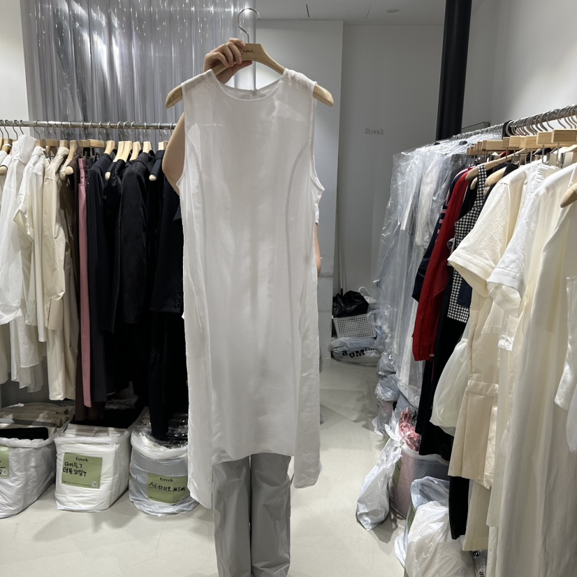 GREEK東大門實拍女裝新品真品熱賣25春夏時尚人氣連衣裙亞麻GREEK連衣裙