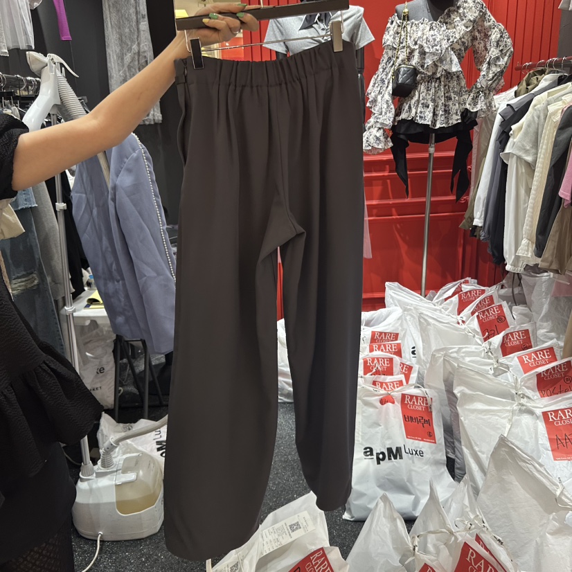 RARE CLOSET東大門直郵女裝新款職業熱賣時尚休閑褲含腰帶RARE CLOSET休閑褲