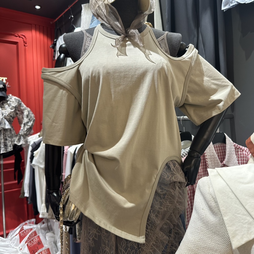 RARE CLOSET韓國代購女裝新款25春夏推薦職業人氣真品休閑T恤RARE CLOSETT恤