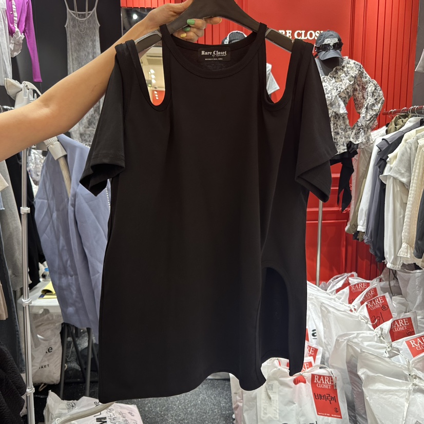RARE CLOSET韓國代購女裝新款25春夏推薦職業人氣真品休閑T恤RARE CLOSETT恤圖色2
