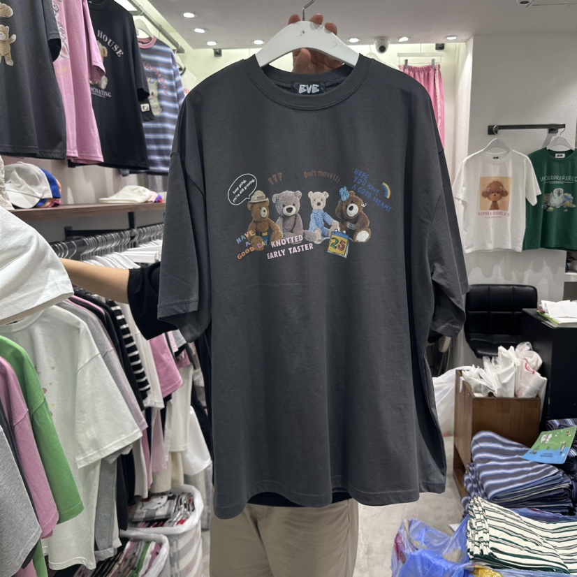 EVE東大門實拍女士新品職業真品熱賣時尚休閑人氣推薦25春夏T恤EVET恤圖色4